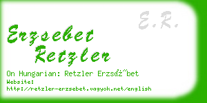 erzsebet retzler business card